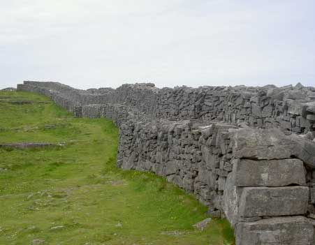 A rampart at Dun Aenghus