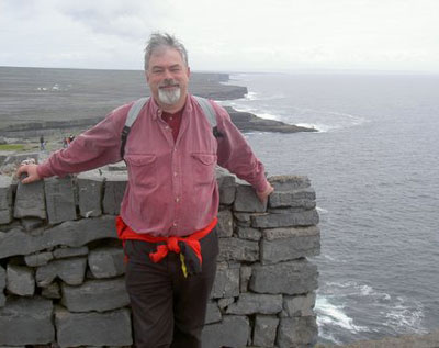 West Ireland Photo Gallery: Stories in Stone 20 The author communing with the stones at Dun Aenghus