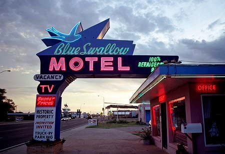 The Blue Swallow Hotel, Tucumcari, New Mexico.