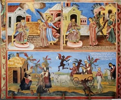 Murals in the Rila Monastry feature winged devils.