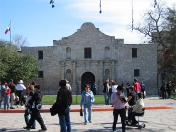 The Alamo: much smaller than you think. San Antonio Texas.