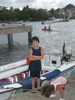 Boat to see the bioluminescent bay, Fajardo. PR
