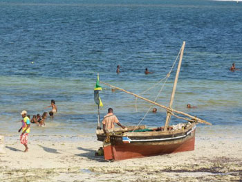 The beach at Malindi