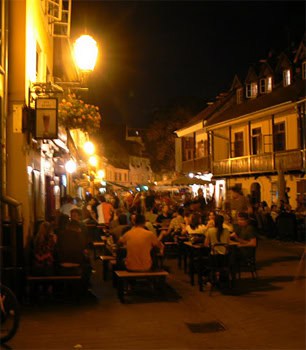 Zagreb, Croatia by Bike 9 The city is rockin' and the cafes are full all over the pedestrian zone of downtown Zagreb.