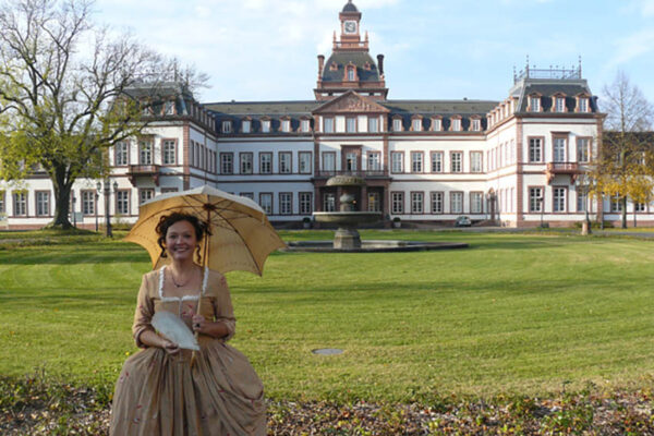 Nina Schneider portrays Rose Dorothy, second mistress of Landgrave William of Hanau, lord of Philippsruhe Castle in Hanau