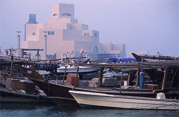 Doha, Dhows with the Museum of Islamic Art in the background Photos by Julian Worker 