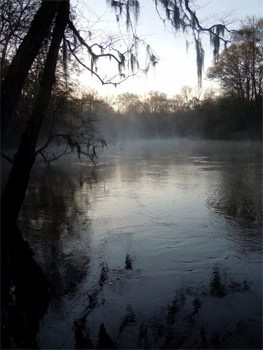 The misty Edisto river at dawn.