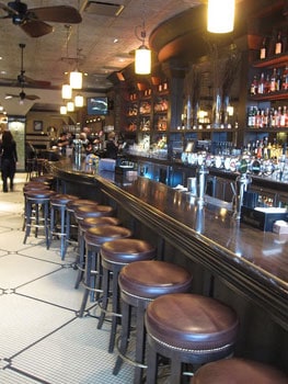 The bar at The Gage before the lunch crowd arrived