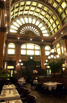 Inside the Gandy Dancer restaurant, Pittsburgh.