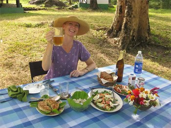The author takes a quite picnic at Glenburn Estates in Darjeeling.