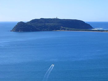 Pittwater, Australia: Kayak, Hike and Enjoy Nature 5 Barrenjoey Lighthouse across the bay from our lookout on the Basin Trek