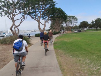 The Pearl Hotel in Point Loma San Diego: Bikes to explore a beautiful city.