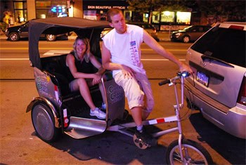 Green Gears Pedicabs offer rides throughout downtown Pittsburgh.