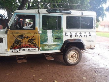 Ras Madesko's truck that goes to Volta Lake and other nature spots in Ghana.