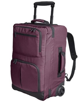 Rick Steve's rolling backpack comes in bright colors and is pretty darn useful.