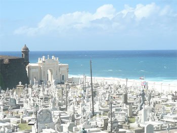 Old San Juan cemetery. 