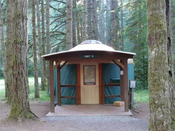 Yurt Oregon: Seaquest State Park offers yurts for rent. Helen Moat photos..