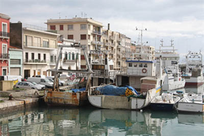 Fishing vessells in Sete, France.