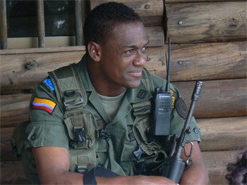 Colombian soldier. photo by Max Hartshorne.