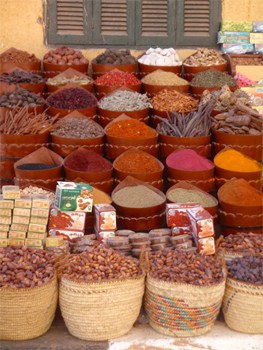 Spices in the Cairo souk. 