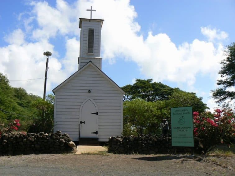 St Joseph's church, where Father Damien served the lepers on Molokai Hawaii. 