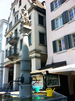A fountain in Zurich.