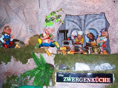 The Zwergenkuche, or miniature kitchen, in Postlingberg, a fairyland in Linz, Austria
