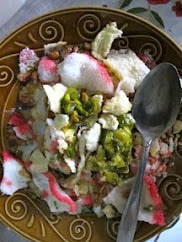 lunch of rice porridge in West Java.