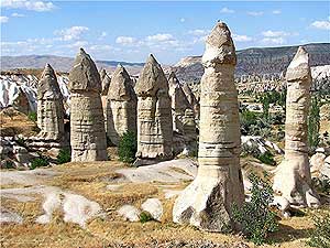 Geologic features in the Love Valley
