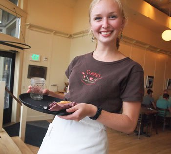 Vermont's Northeast Kingdom: Climbing, Biking, Farming 10 Claires Restaurant features local produce and meats and emphasizes it on their menu.