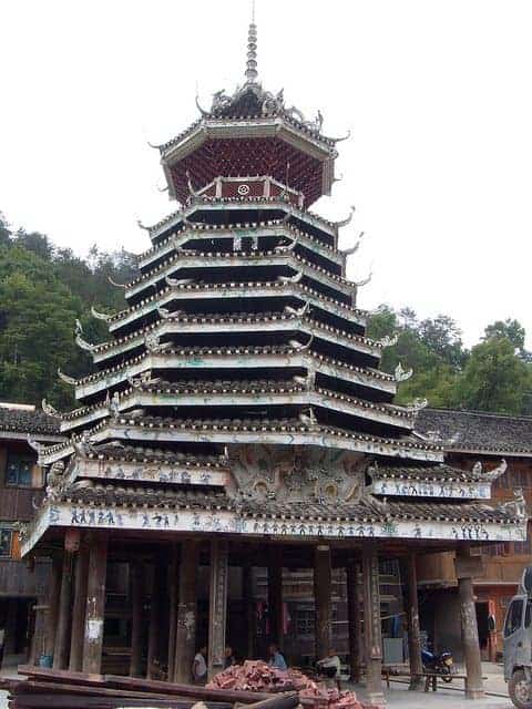 Sanjiang's drum tower. photo by Ken Marshall