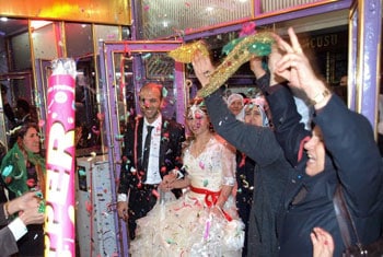 An Exciting Kurdish Wedding in Istanbul 3 The wedding couple enters.