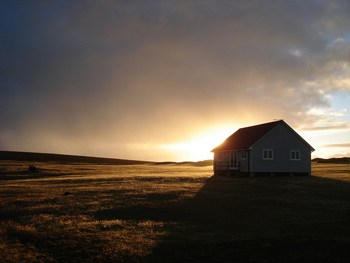 Sunset at the guest house.