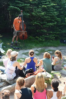 Vermont: Wanderlust--Being the change the World Needs 3 Garth Stevenson plays his cello on a mountain hike. wanderlust