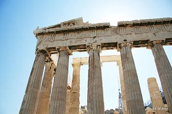 The Parthenon, a Temple of Athena on the Acropolis. Photo by Kent St. John.