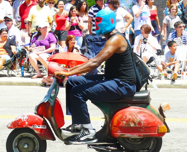 Houston Art Car Parade - Celebrating Individuality 16 Scooter masked man