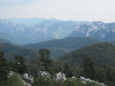Croatia: The Roman's Favorite Summer Getaway 6 The view of the Mountains from Velebit National Park. What appears to be snow capped mountain tops is really white Limestone.