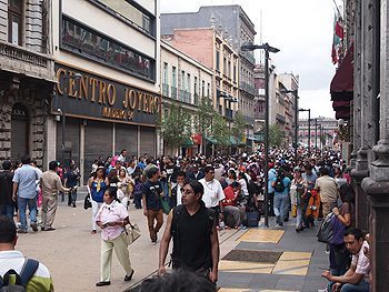 Pedestrian area in the Historic district near the Zocolo, the city's main square.