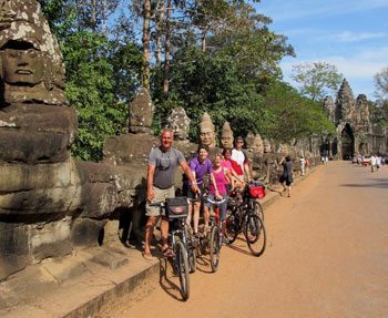 Biking through Ankor Watt. What could be better?