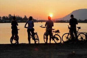 Biking in Cambodia cambodian-sunset