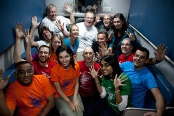 The group of 17 travelers who took the Great Circular India train challenge.