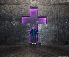 Inside a salt mine cathedral outside of Bogota Colombia. Paul Shoul photos.