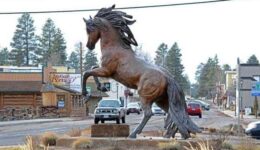 Statue in Sisters, Oregon.