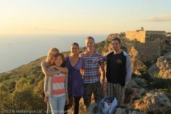 Learning English in Malta 2 The Dingli Cliffs on Malta.