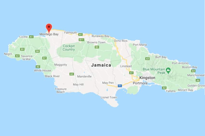 Map of Jamaica