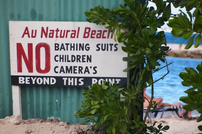 Sunset Resort in Montego Bay offers this private nude beach, one of many nude beaches in Jamaica. Max Hartshorne photos.