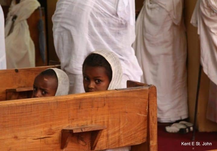 Young worshippers in Axum