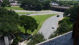 Dealey Plaza, Dallas, where JFK was shot.