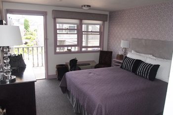 Our comfortable room at the newly renovated Dockside Inn, Oak Bluffs, MA.