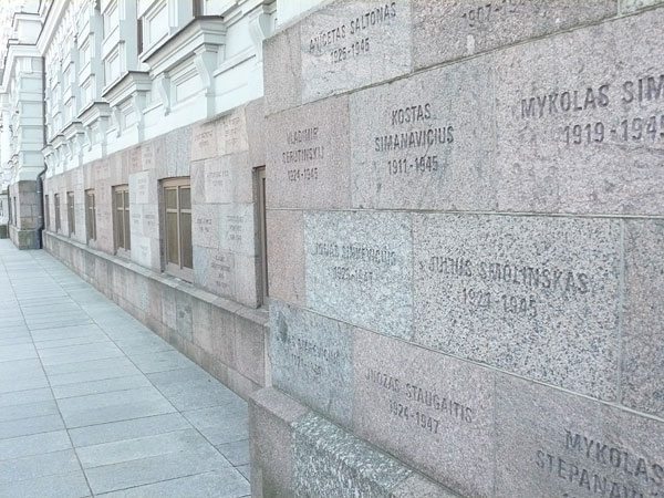 Lithuania: A Walking Tour of Vilnius - Page Four 4 The foundation stones of the Holocaust Museum bear the names of people murdered there when it was the headquarters of the Soviet secret police.